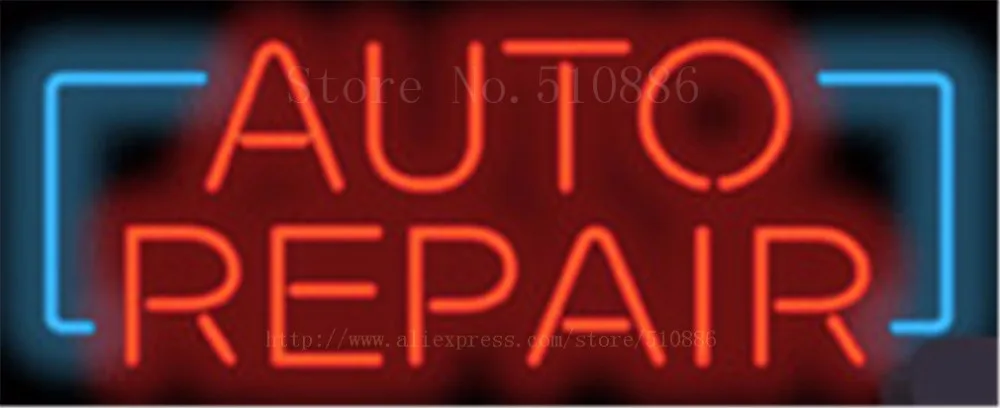 US $138.60 Auto Repair Real Glass Tube Car Garage neon sign Custom Light Handcrafted Decorative signs Shop Store Business Signboard 17x14