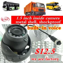 Factory Truck Camera 1 5 inch inside camera metal shell shockproof built in voice bus camera