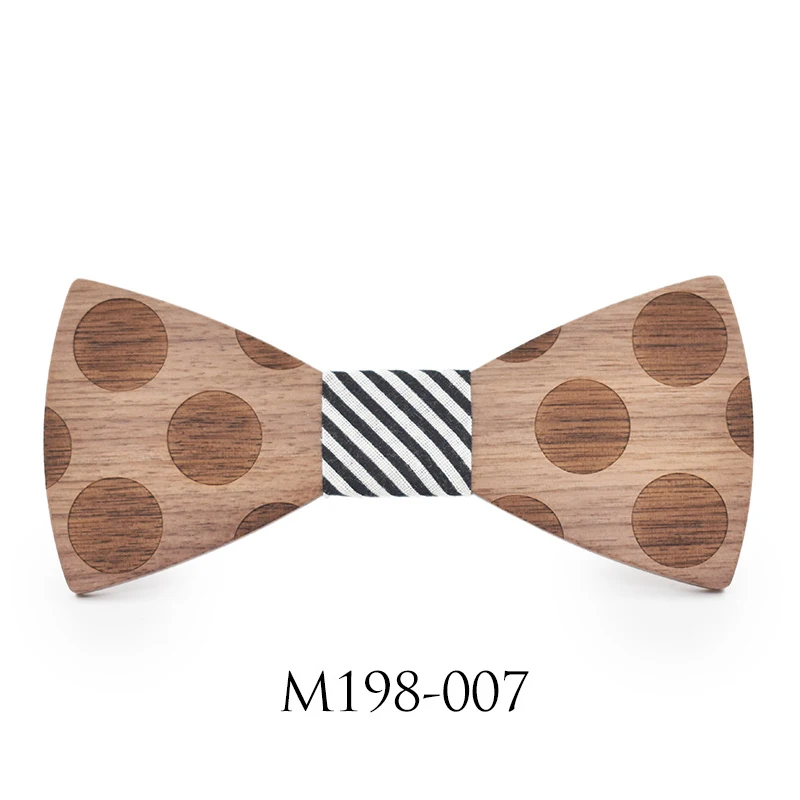 Новое поступление, стереоскопический деревянный галстук-бабочка для мужчин, классические деревянные галстуки-бабочки, креативный деревянный галстук-бабочка ручной работы, Gravata - Цвет: 007