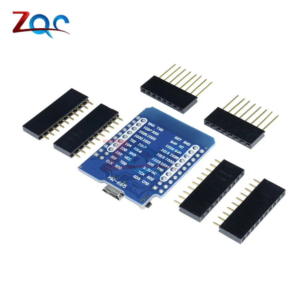 Для Wemos MINI D1 ESP32 WiFi + Bluetooth для Mini Esp8266 ESP 32 модуль с контактами|Детали и аксессуары