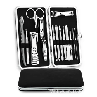 

by dhl 50sets 12pcs/sets Nail Clipper Kit Stainless steel Eyebrow Scissors Ear-pick Cuticle Pusher Acne Needle Eyebrow Clip