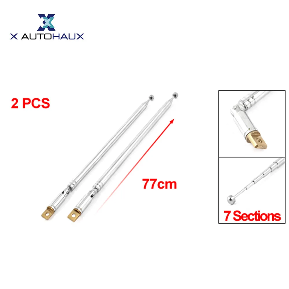 Car 3.5mm Connector 4 Sections TV Telescopic Antenna Aerial 13.5cm
