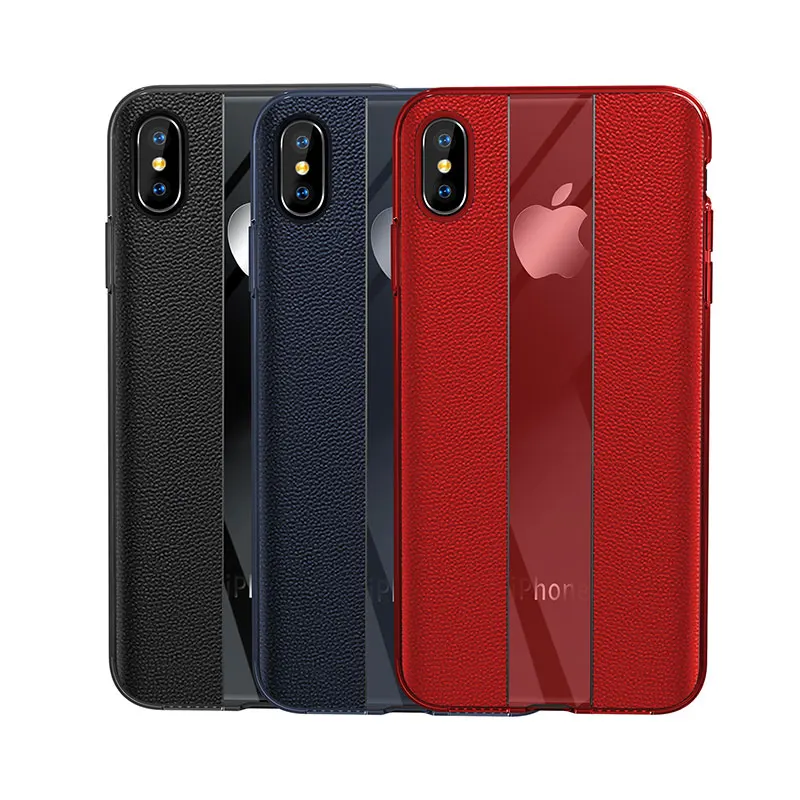 Luxury Vintage Leather Phone Case on the For iPhone XS MAX Shockproof Protection Cover for X 7 8 Plus Silicone |