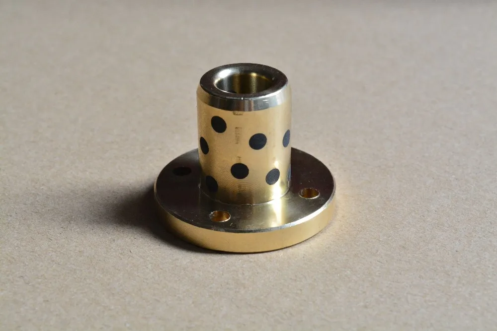 

oil-free bearing 8mmx15mmx24mm circular flange copper bush JDB solid lubricant embedded graphite sleeve 1pcs