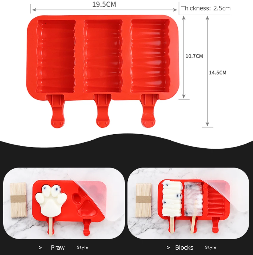 YuryFvna силиконовая форма для Фруктового мороженого на палочке Льда Поп Плесень лоток держатель с крышкой прочный Торт Мороженое мороженого эскимо чайник с деревянной палкой
