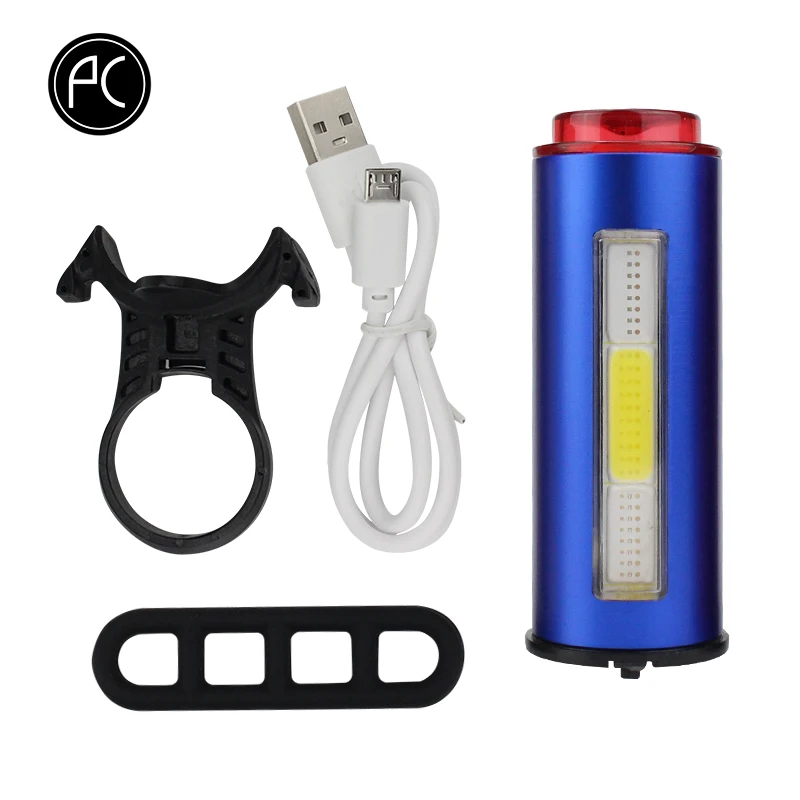 Excellent PCycling Bicycle Taillight Aluminum Alloy COB LED Warning Light Bike Rear Lantern 100 Lumen 850aAH Rechargeable Waterproof Lamp 5