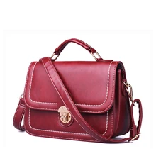 Retro Messenger Bag Women Classy Shoulder Bag Lovely Designer PU Ladies Crossbody Bag Blue Black Burgundy Small Shoulder Bag