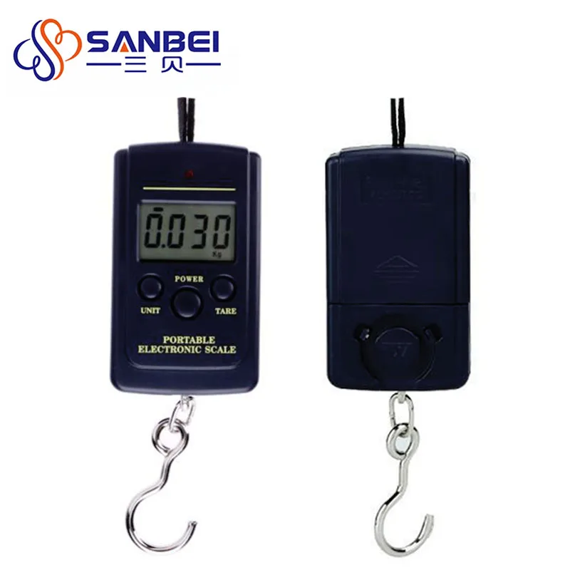 

40kg 10g Mini Electronic Scale for Fishing Weight Luggage Scale Hanger Portable Hanging Scales Hand Travel Balanza LCD Display