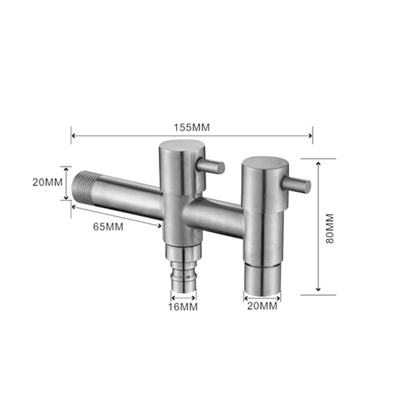 Двойной держатель; с двойным отверстием садовый кран короткий нагрудник-кран, смеситель стиральные машины; краны 304 из нержавеющей бибкок