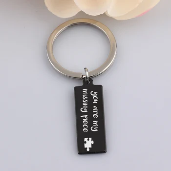 

Cheap Keychain Hot Sale Keyring You Are My Missing Piece Lovers Romantic Gift Chaveiros Bag Charms Key Rings For Girlfriend