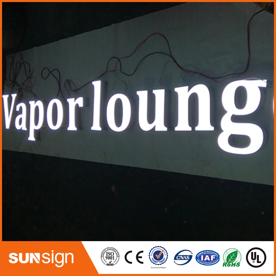 

3D custom resin led letter frontlit channel letter for outdoor