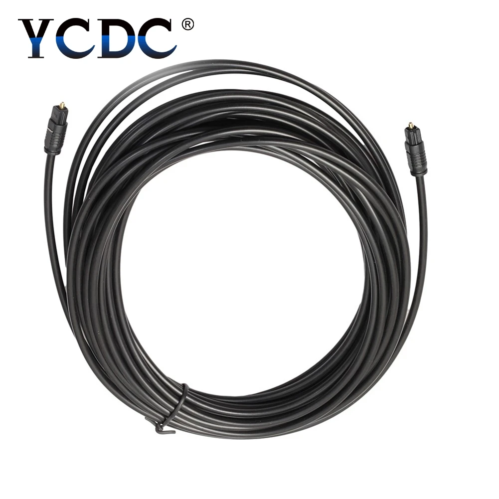

1M 1.5M 2M 3M OD 2.2 New Gold Plated Digital Audio Optical Optic Fiber Cable For DVD VCR CD Player Surround Audio Effects