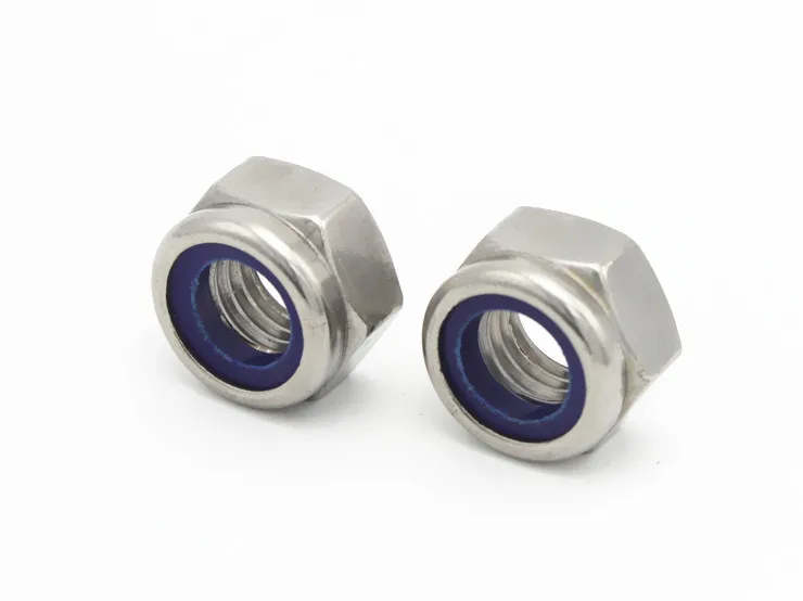 

M3/M4/M5/M6/M8/M10-M20 DIN985 Nylon Slip Lock Nut Self-locking Hex Nuts Locknut 304 Stainless Steel