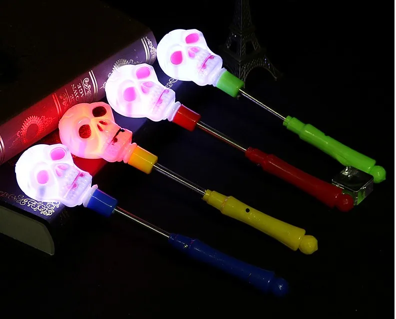 led party glow sticks Halloween Toy with LED Light Pumpkin Ghost Plastic led Stick Halloween Costume Glow Party Supplies Decor (2)