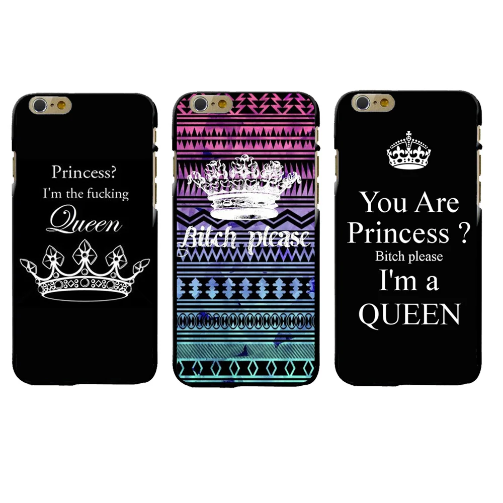 

Bitch Please I am a Queen Protective Case For Apple iPhone X 5 5S SE 6 6S 7 8 Plus Hard Plastic Smart Phone Cover Coque Shell