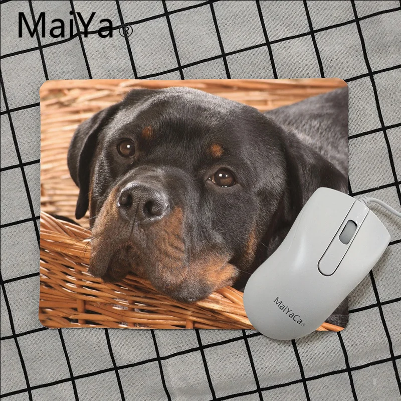 Maiya высокое качество Ротвейлер Собака Животное Противоскользящий прочный силиконовый компьютерный коврик Гладкий коврик для письма настольные компьютеры Мат Коврик для мыши - Цвет: No Lock Edge25x29cm