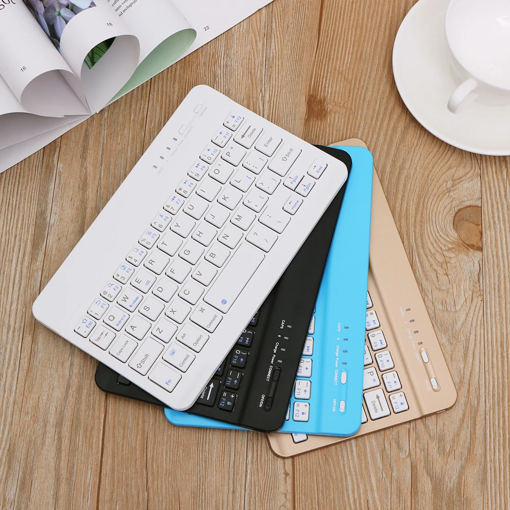 

1pc Ultra Slim Wireless Bluetooth Keyboard Rechargeable High Quality Portable For Phone Tablet PC Laptop iPad Surface