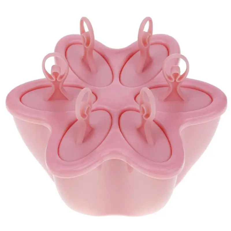 DIY 6 решеток лоток для мороженого Форма танцора лоток для мороженого Пластиковая форма для выпечки держатель кухонный инструмент - Цвет: Розовый