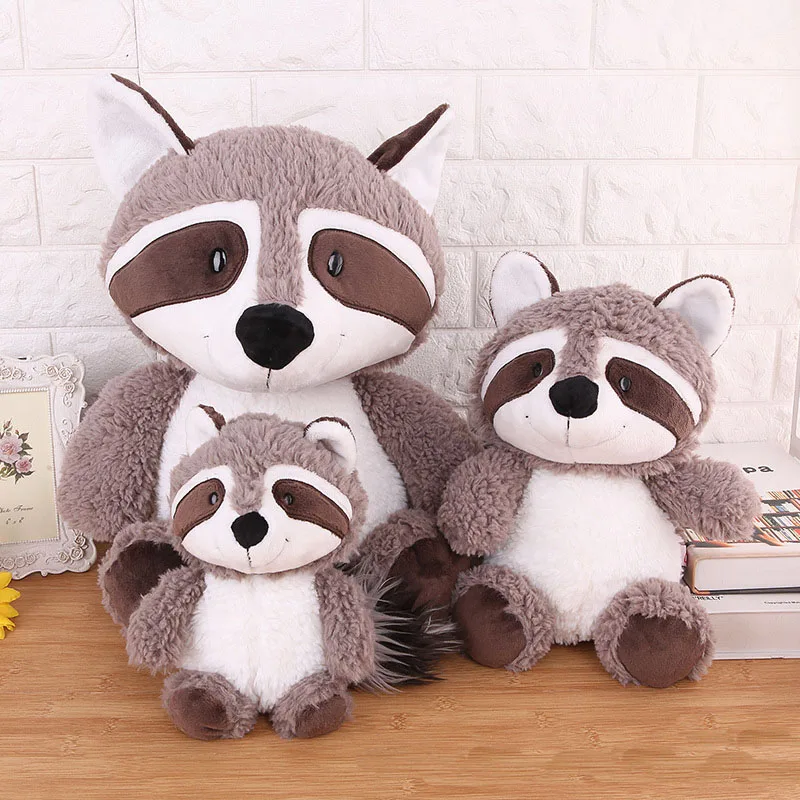 

Kawaii Raccoon Plush Toy Cute Animal Stuffed Bear Doll Adorable Raccoon Plush Baby Doll Children Kids Birthday Christmas Gift