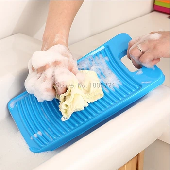 

New Plastic Antislip Travel Home Washboard Hand Washing Board Shirts Cleaning Laundry Scrubboards For Kid Clothes Random Color
