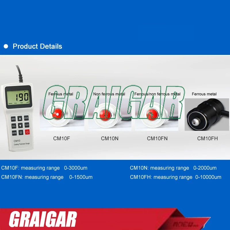 Brand New CM10FH Coating Thickness Gauge Meter Tester 0-10000um | Инструменты