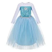 PaMaBa/маскарадный костюм принцессы Анны для маленьких девочек; Детские платья Снежной королевы с вышивкой и рукавами-крылышками; платье Анны для Хэллоуина