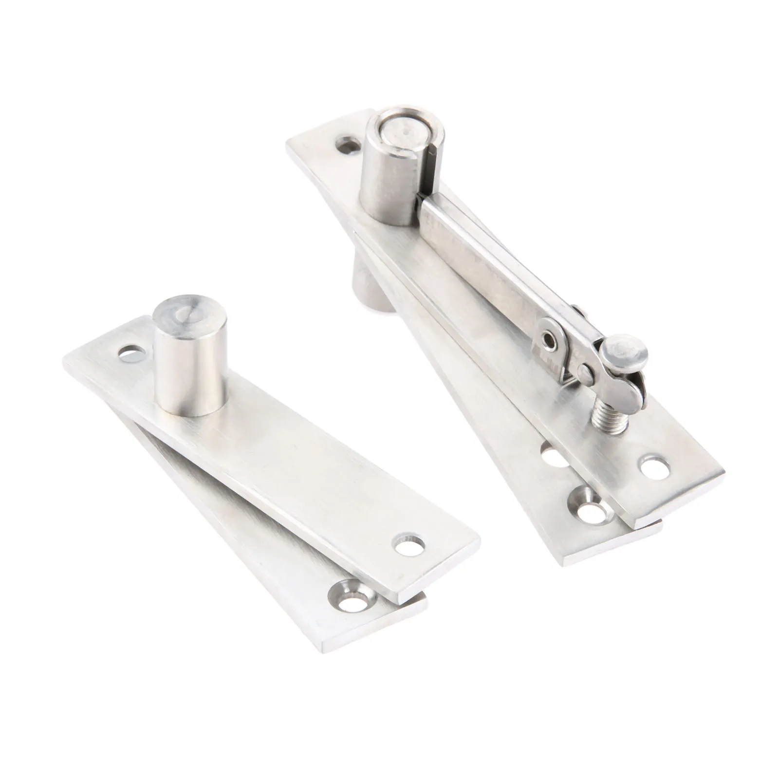 DRELD Stainless Steel Door Hinge Wooden Door Hidden Hinge 130x25mm 105x25mm Pivot 360 Degree Install Up and Down