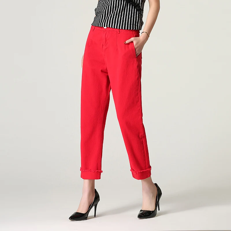 

Women Loose Vintage Jeans Harem Beige Harem Pants Women's Jeans Pants High Waist Cotton Jean Female Boyfriend Denim Pants