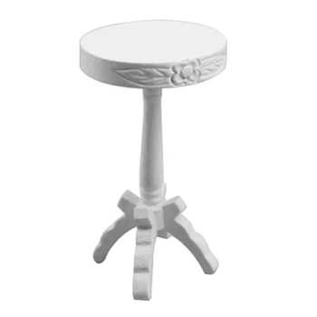 

HOT SALE 1/12 Scale Dollhouse Miniature Flower Stand Chair Doll House Furniture Accessory White