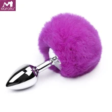 Metal Rabbit Tail Anal Plug Stainless Steel Bunny Tail Butt Plug Anal Dildo Sex Toys for Women Men Erotic Adult Game Products