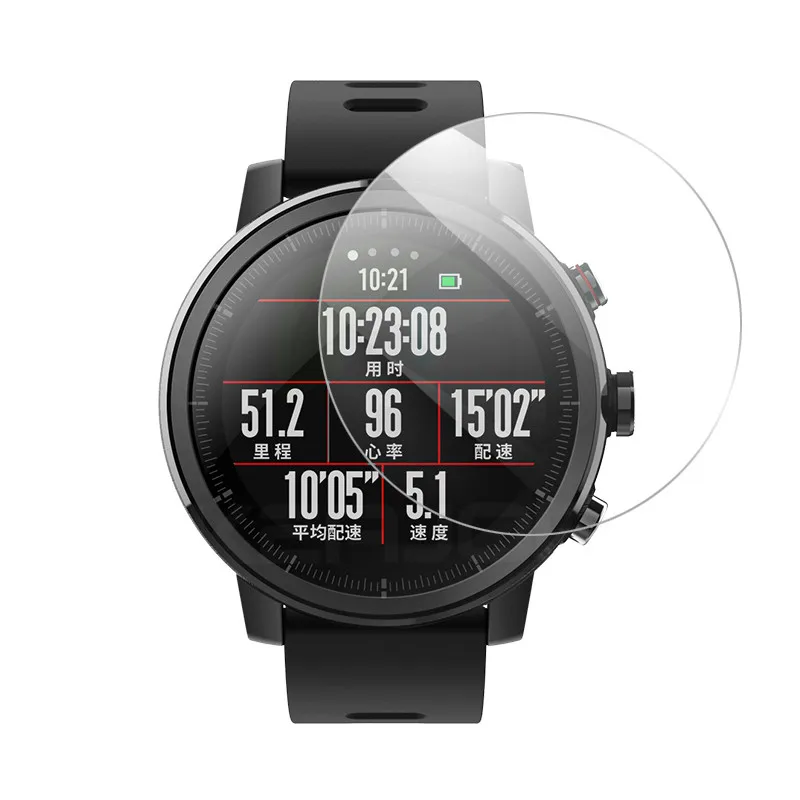 

2Pcs For Xiaomi Huami Amazfit Stratos Screen Protector Flim 9H Anti-proof Soft Protector Flim For Xiaomi Huami Amazfit Stratos