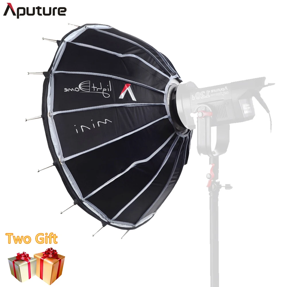 Aputure Light Dome mini софтбокс рассеиватель вспышки для Storm 120 и COB 300 series Bowens mount LED lights |