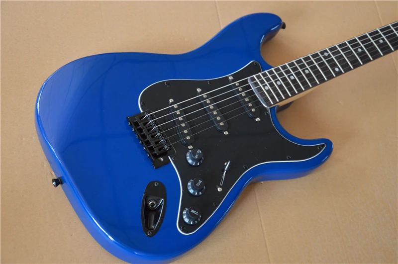 

Suneye guitar string elm rosewood fingerboard blue black hardware electric guitar with jig bag beginner or professional performa