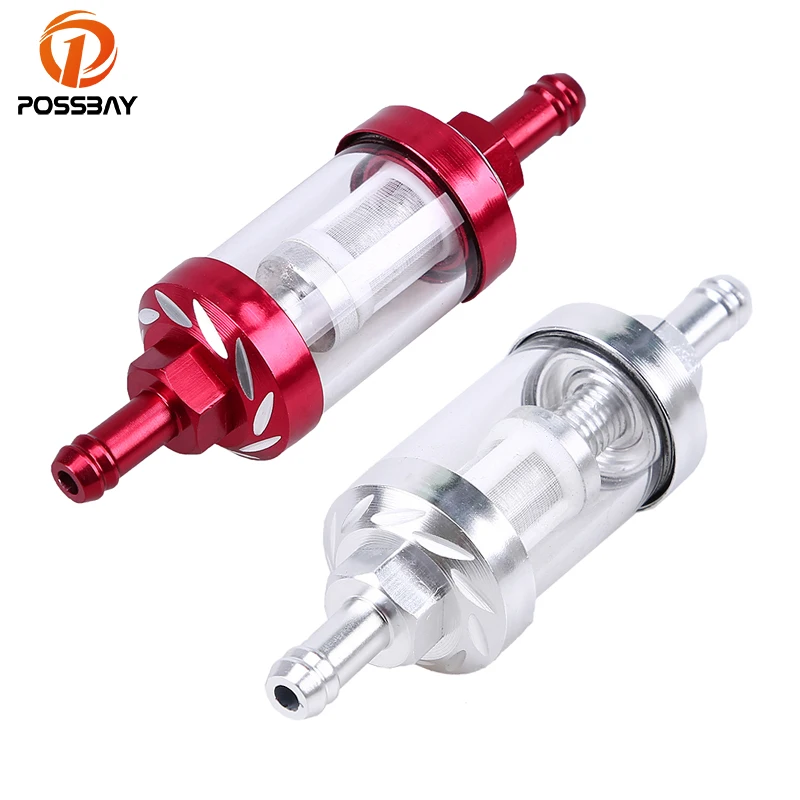 

POSSBAY 5/16" 8mm Universal Motorcycle Fuel Oil Filter Pit Bike Scooter Gas Filter for yamaha ttr250 ATV Quad Motocross Parts