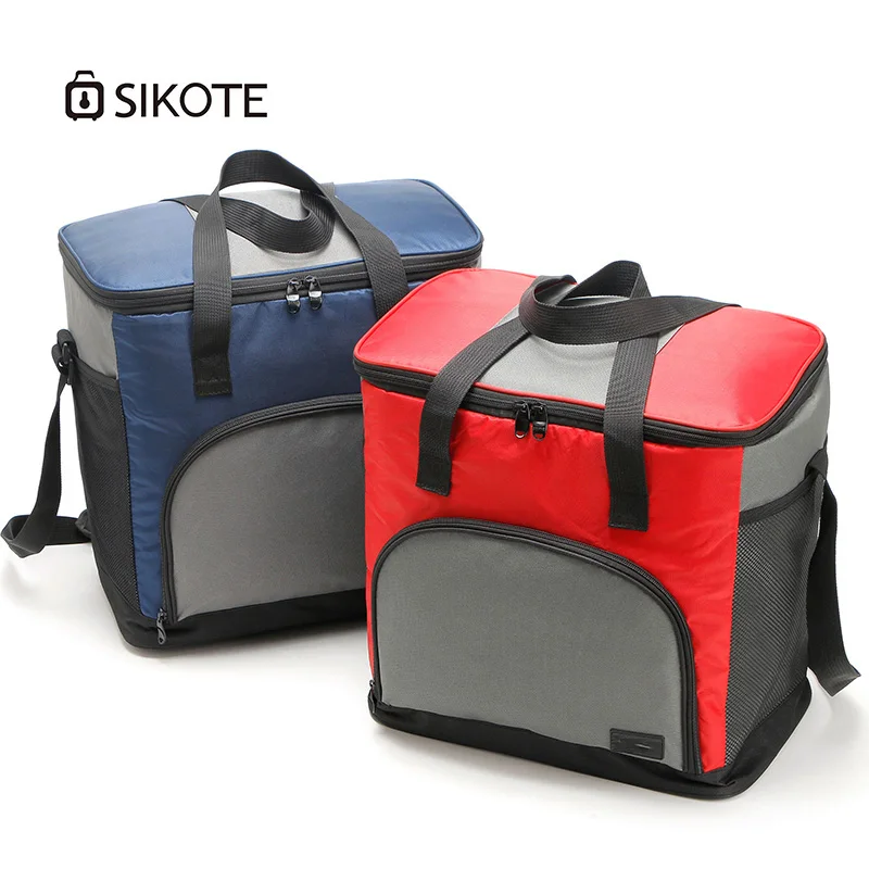 SIKOTE 43L Oxford Lunch Bags Diagonal Picnic Handbag High Capacity for 4 Persons Cooler Bag Cold