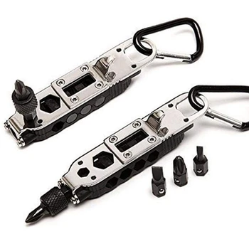

Mini Screwdriver Keychain Pocket Multi-function Tools Screw Driver Phillips Slotted Hex Screwdriver Set with LED Lamp