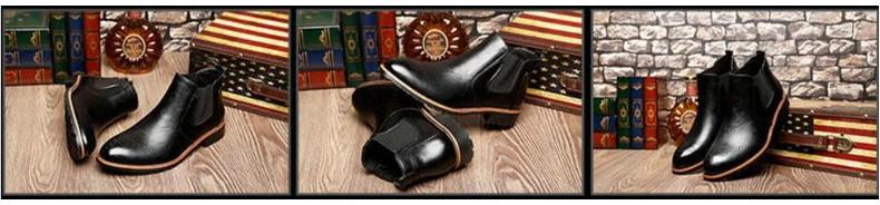 Men's Boots' Casual Round Toe Ankle Chelsea Boots Men Leather Men Winter Shoes hot 2018 Winter Shoes Mens Warmful Snow Boot Mens (16)