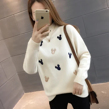 

Half-height collar thickened sweater hemp female autumn and winter 2020 new Korean short sweater women's clothing trendy tide