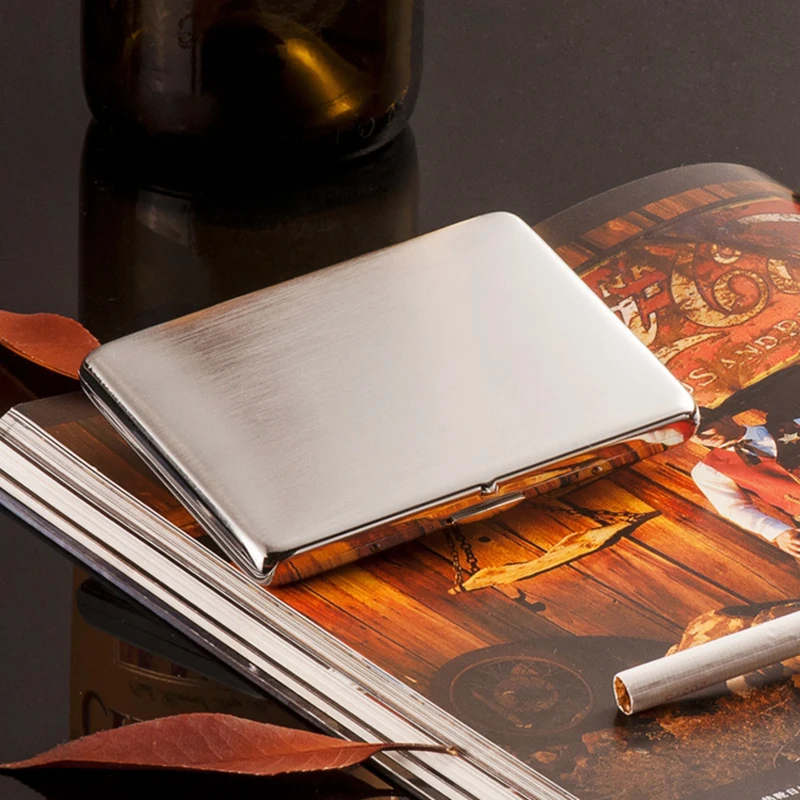 

Ultrathin Copper Cigarette Case Slim Metal Cigarette Holder Box for 9-10pcs 100mm Long Cigarette
