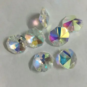 

50~1000PCS 14mm AB/Cognac/Golden Champagne Crystal Glass Beads Curtains for Crystal Lighting Pendant Chandelier Accessories