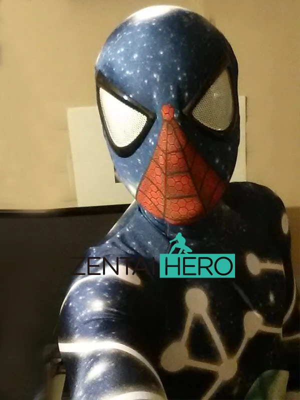 Doprava zdarma DHL NEW 3D tisk Kosmické Spider-Man Kostým Film Spider Man 2017 Spiderman Superhero kostým Halloween Bodysuit