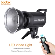 Photo Studio Godox SL-60W CRI 95+ LED Video Light SL60W White 5600K 60W Bowens Mount + Remote Controller + Reflector цена Photo Studio Godox SL-60W CRI 95+ LED Video Light SL60W White 5600K 60W Bowens Mount + Remote Controller + Reflector цены онлайн