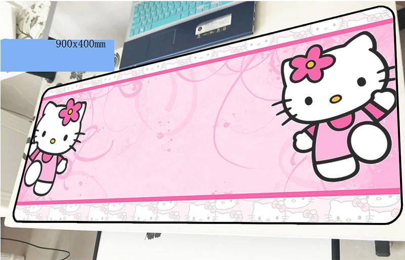 

hello kitty pad mouse computer gamer 3d mouse pad 900x400x3mm padmouse big Fashion mousepad ergonomic gadget office desk mats