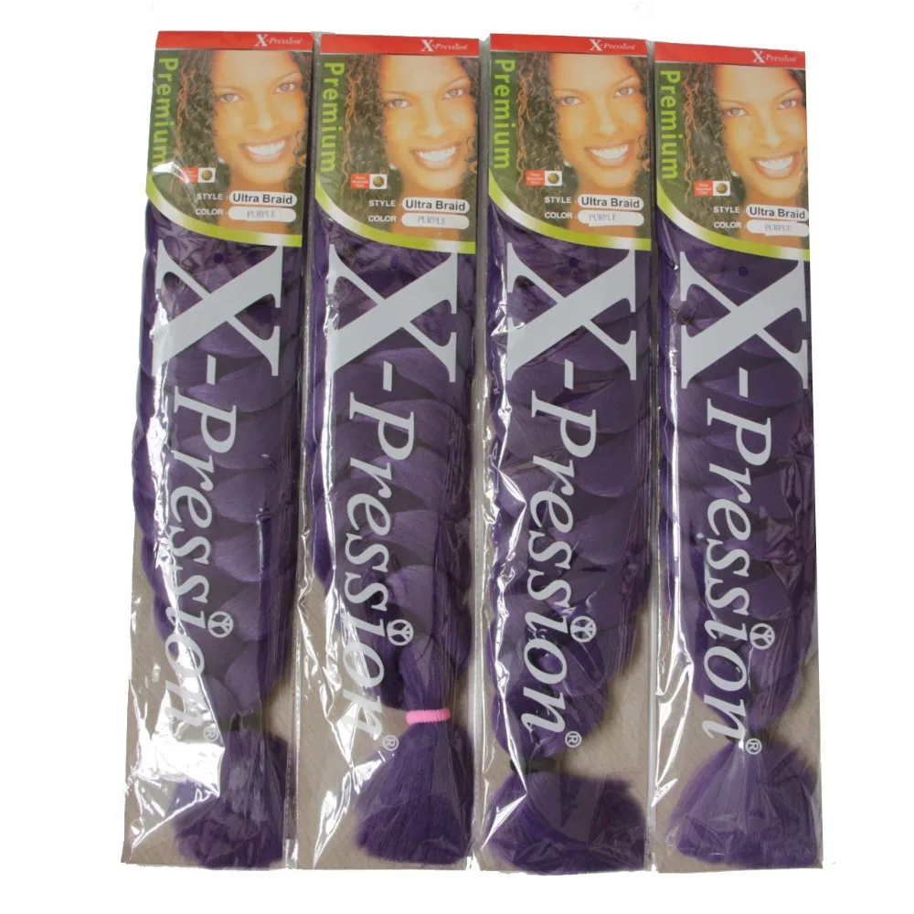 Purple Expression Braids Ultra Braid 82 165g Synthetic Hair For