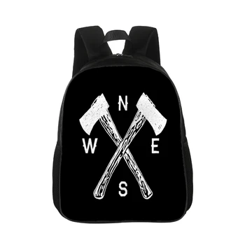 

Custom printed men's and women's backpack children's school bag black and white two-color backpack leisure travel backpack