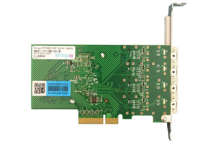 Winyao WY580F4-SFP четыре порта SFP Gigabit Ethernet PCI-E сервер сетевая карта NIC Intel82580EB чипсет