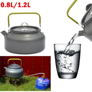 

Hifuar 0.8/1.2l Camping Kettle Portable Aluminium Outdoor Kettle Ultralight Tableware Travel Hiking Teapot Outdoor Picnic Set
