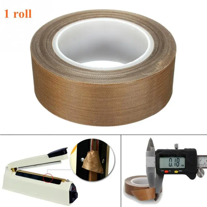 

10m Long 0.18mm Thick PTFE Teflon High Temperature Heat-Resistant Adhesive Tape General Practical Insulation Safe Tape