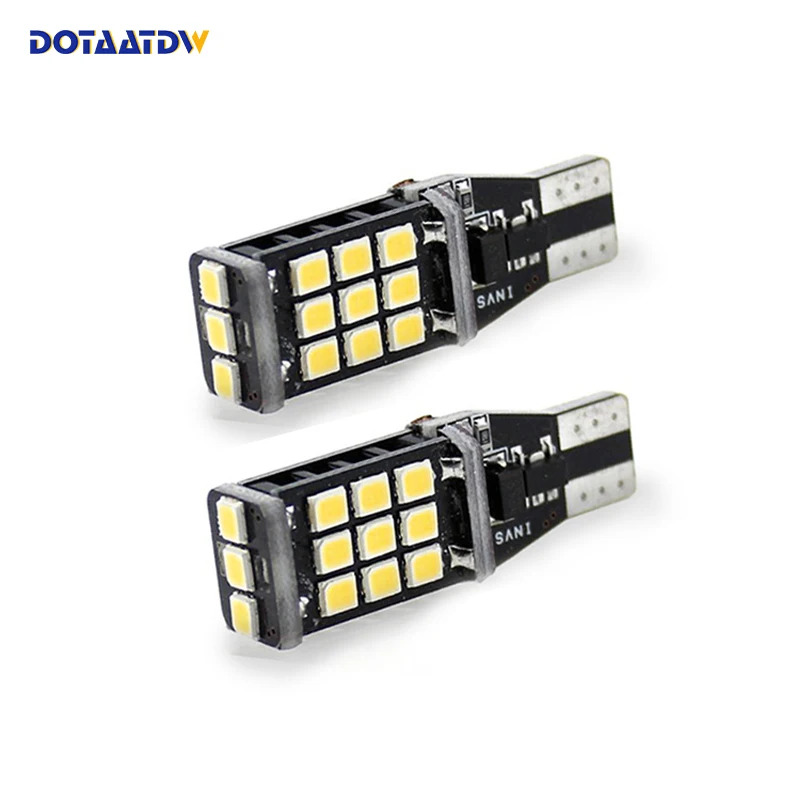 2x 45SMD 6000k White 921 T10 T15 Backup Reverse LED Lights Error Free Bulbs 12v