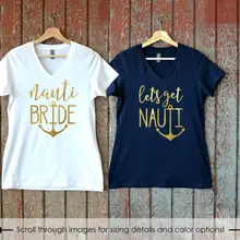 Csutomize давайте наути пляжные свадебные футболки девичник футболки невесты Топы на бретельках Singlets свадьбу Сувениры подарки